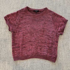 Short Sleeve Sweater with Cross Back